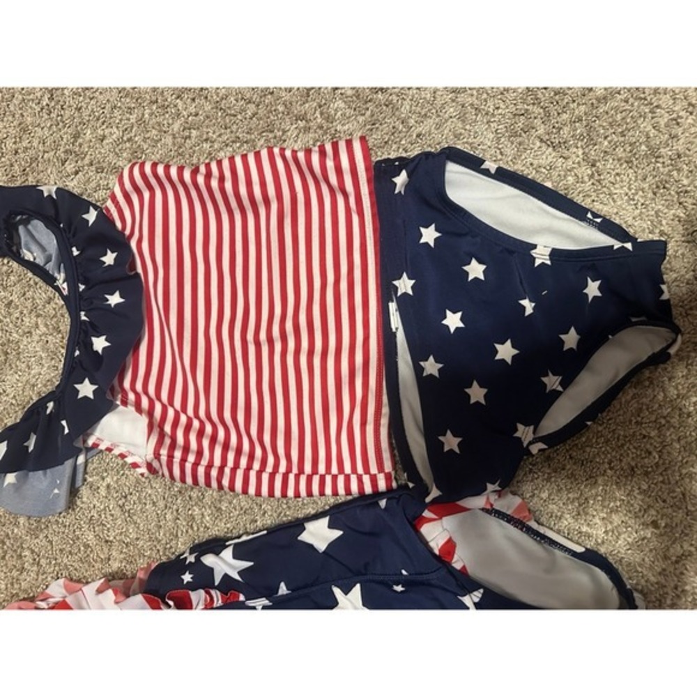 Girls patriotic Bathing suit‎ Lot, 4T&5T. Americana Holiday - Picture 2 of 7